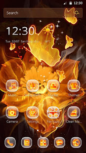 金色花朵火焰蝴蝶爱情主题(圖1)-速報App