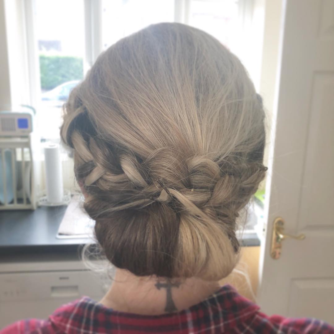 Rustic Halo Bun hairstyle