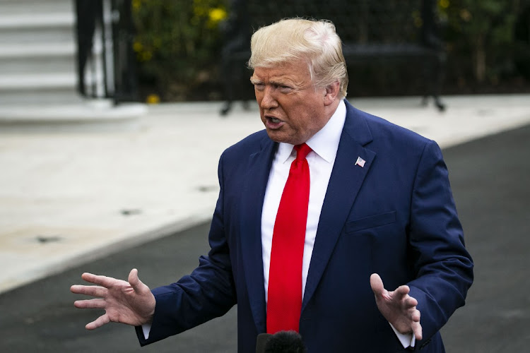 US President Donald Trump on October 3 2019. Picture: BLOOMBERG/AL DRAGO