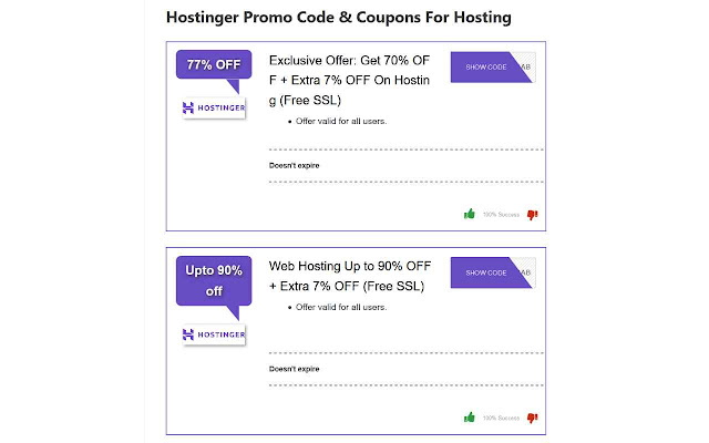 Hostinger Promo Code & Coupons