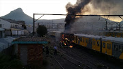 Train on fire at Esplanade station in Woodstock.