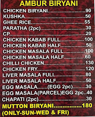 M. M. Mubarak Hotel menu 1