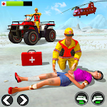 Cover Image of ダウンロード Snow ATV Quad Bike Ambulance Rescue Game 1.4 APK