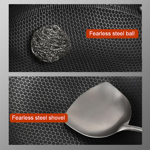 Title 4, Stainless steel wok for easy stir-frying and fr...