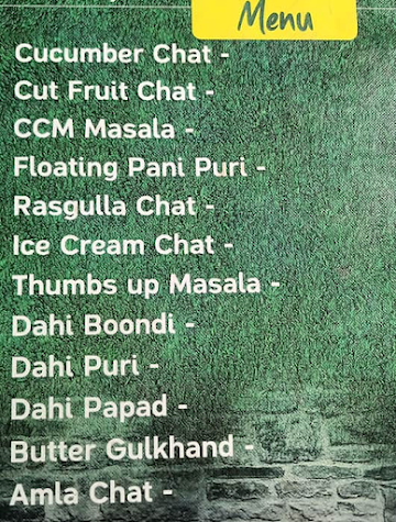 Chit Chaat menu 