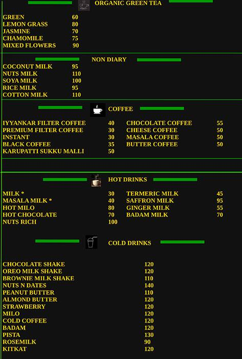 Koodu Cafe menu 