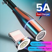 Dây Cáp Sạc Nhanh 5A Micro Usb/Type - C Chất Liệu Hợp Kim Nhôm