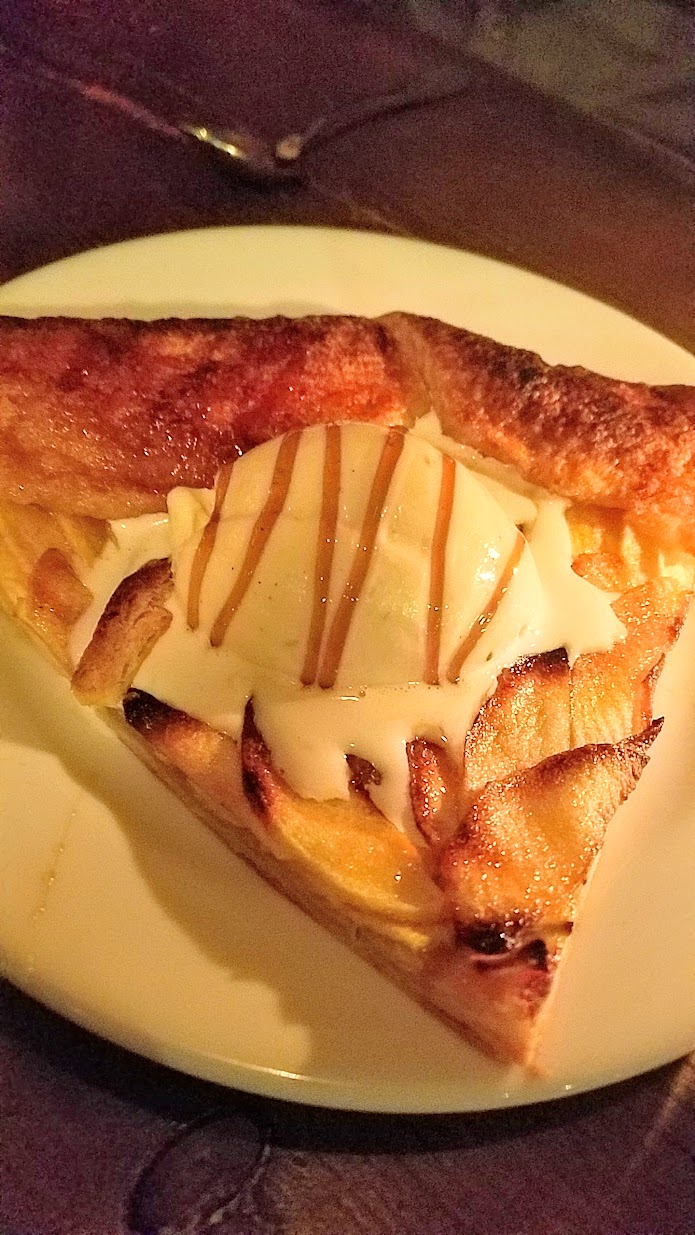 Rustic Apple Galette with calvados fennel ice cream, buckwheat honey at Radar Restaurant on North Mississippi, Portland