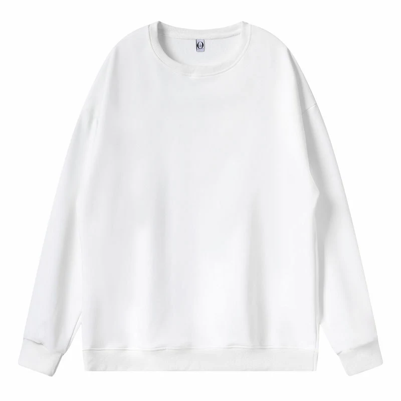 Maglione girocollo ampio con spalle scese in pregiato cotone imitazione
