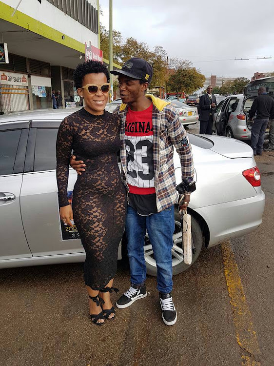 Zodwa outside her Club Connect gig