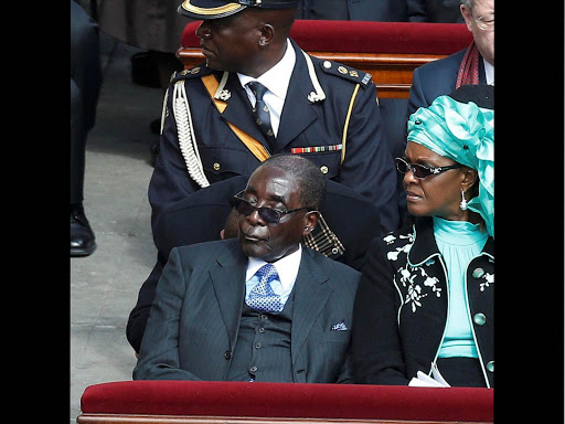 Zimbabwe's President Robert Mugabe and his wife Grace (R) attend the inaugural mass of Pope Francis at the Vatican, March 19, 2013. Pope Francis celebrated his inaugural mass on Tuesday among political and religious leaders from around the world and amid a wave of hope for a renewal of the scandal-plagued Roman Catholic Church.
