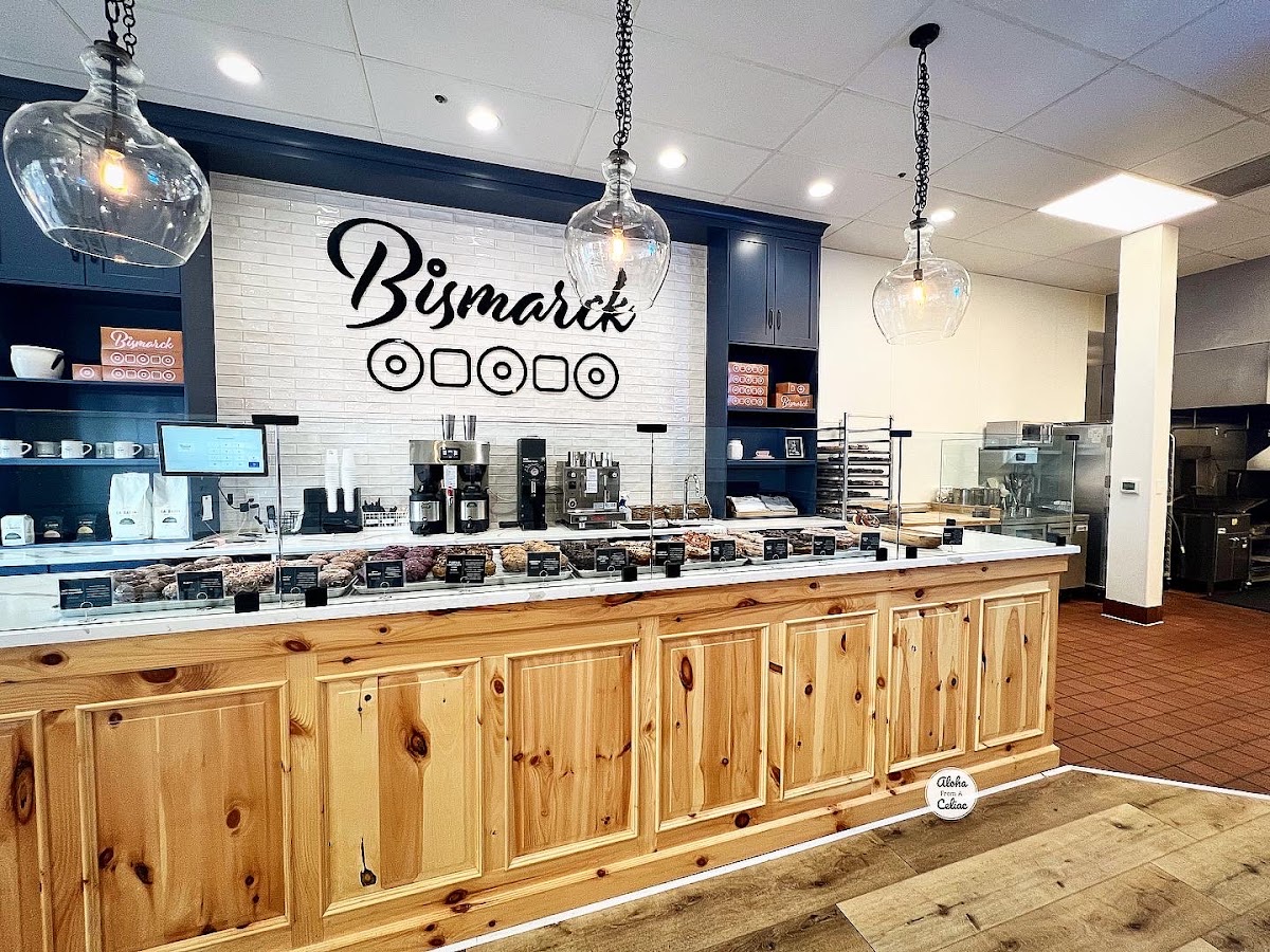 Interior of Shop (all donuts in the case are Gluten. Gluten Free donuts are made to order!)