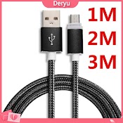 Dây Cáp Sạc Truyền Dữ Liệu Nhanh Micro Usb Dài 1/2/3M Cho Samsung Android Chất Lượng Cao