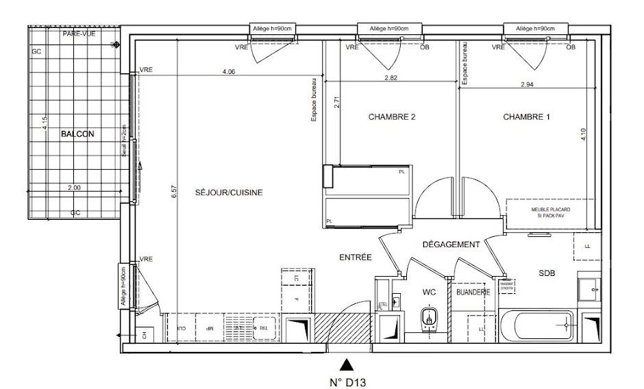 Vente appartement 3 pièces 62.3 m² à Bernin (38190), 333 000 €