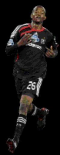 THREAT: Orlando Pirates striker Ndumiso Mabena. Pic. Veli Nhlapo. 14/03/2010. © Sowetan.