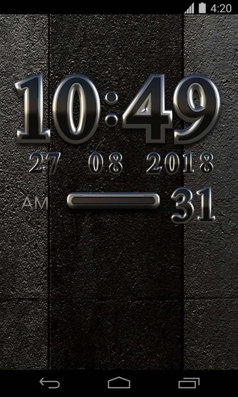    Black Digital Clock Widget- screenshot  