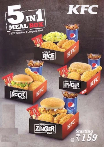 KFC menu 