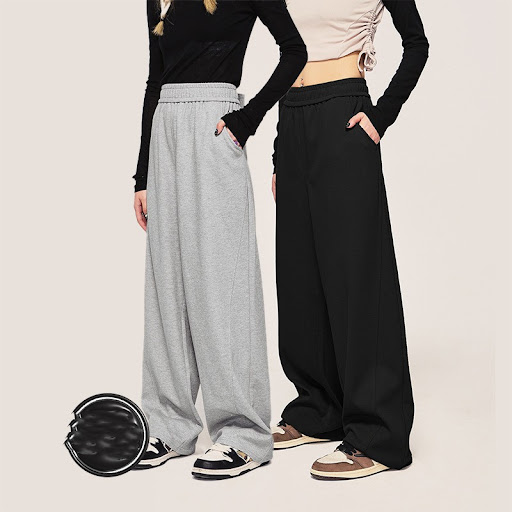 Title 4, Twill Solid Color Sports Casual Sweatpants Wide...