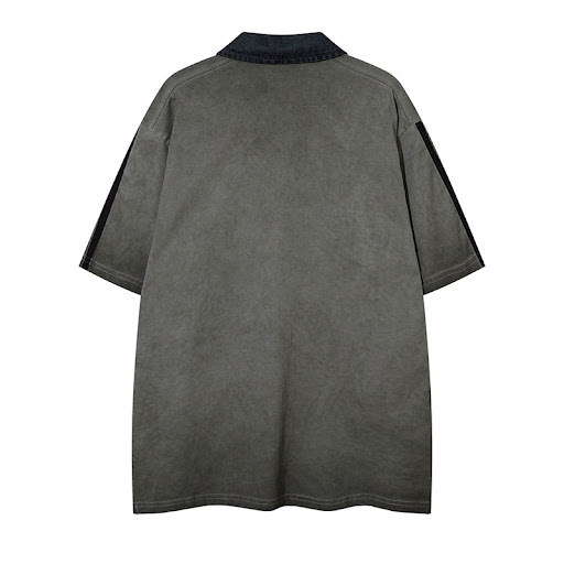 Title 13, High Street Washed Old Lapel Short-sleeved T-sh...