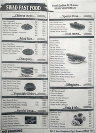 Swad Fast Food menu 1