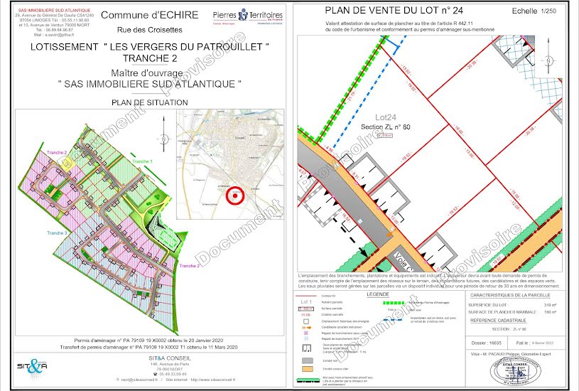  Vente Terrain à bâtir - à Échiré (79410) 