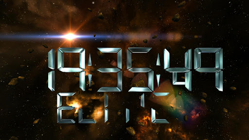 Space Clock 3D Free LWP