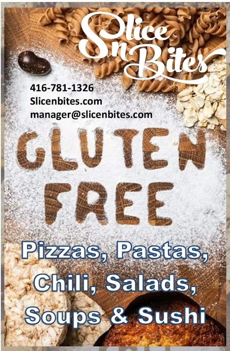 Slice N Bites gluten-free menu