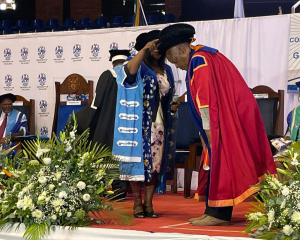 Duma Ndlovu received his second honorary doctorate at the University of Zululand