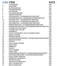 Salem RR Biriyani menu 1