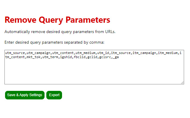 Remove Query Parameters (Beta) Preview image 0
