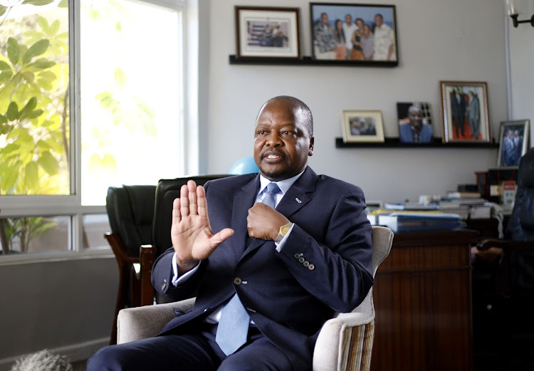 Health CS Mutahi Kagwe during an interview at his offices on Riverside Drive on August 13.