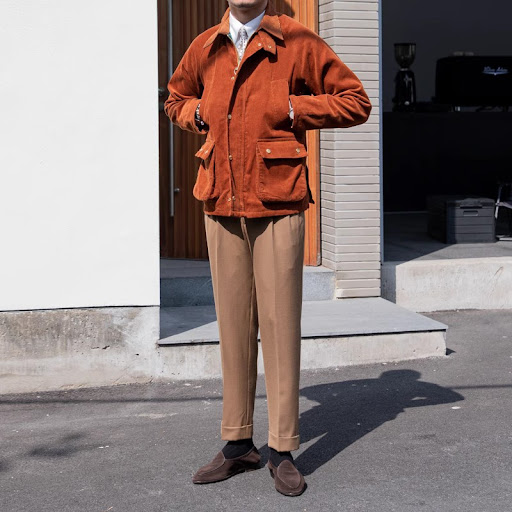 Title 6, Vintage Corduroy Jacket Multi-pocket for Men co...