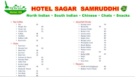 Hotel Sagar Samruddhi menu 5