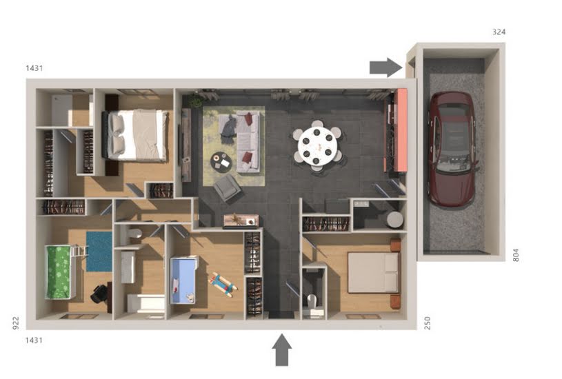  Vente Terrain + Maison - Terrain : 620m² - Maison : 110m² à Aubagne (13400) 