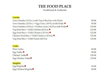 The Food Place menu 