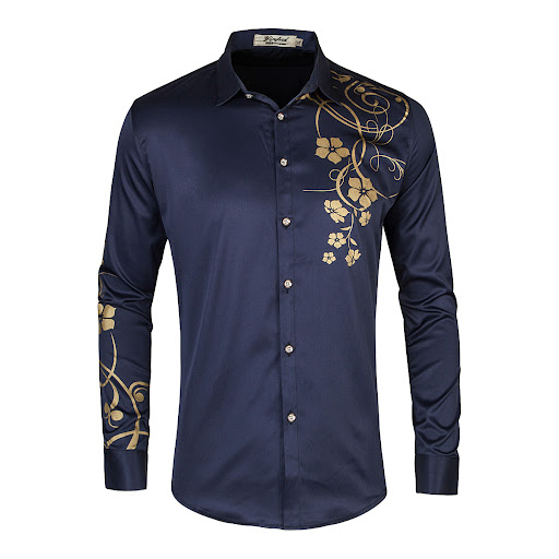 Title 18, Mens Shirt Korean Slim Long Sleeve