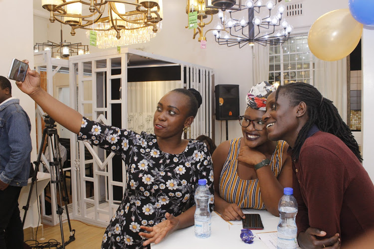 Interior Decor's Beth Kilala, enrepreneur Edna Memusi and Phi Interior Designers' Fiona Odhiambo