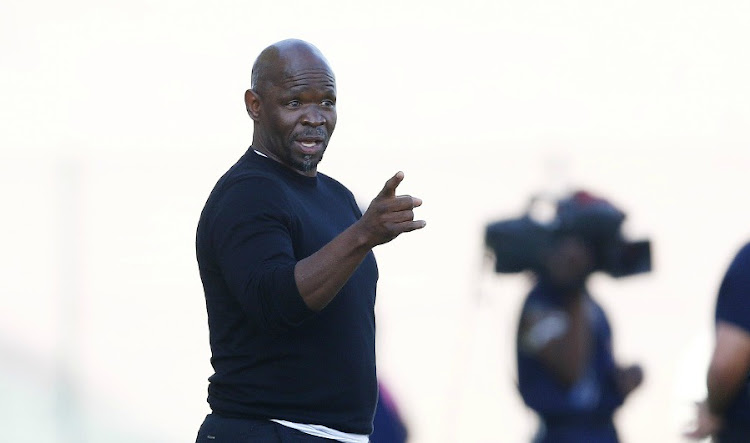 Steve Komphela of Golden Arrows during the Absa Premiership match between Golden Arrows and Stellenbosch FC at Sugar Ray Xulu Stadium on September 28, 2019 in Durban, South Africa. Picture: GALLO IMAGES/ANESH DEBIKY