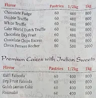 The Cake World menu 6