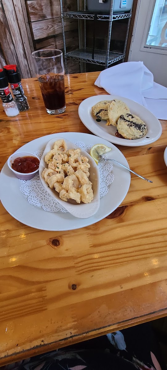 Gf calamari and fried green tomatoes