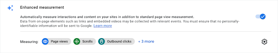 Enable enhanced measurement slider
