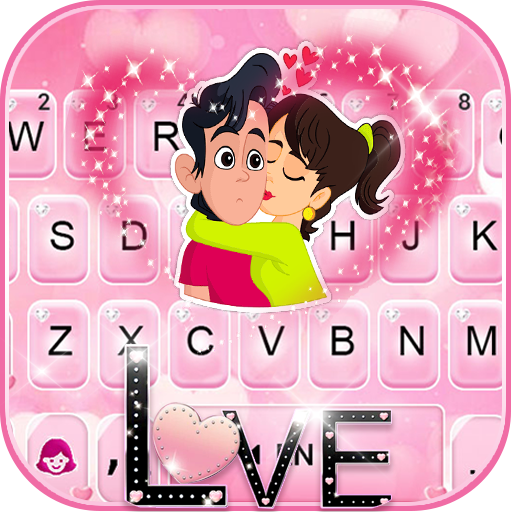 Couple Love Roses Keyboard Theme