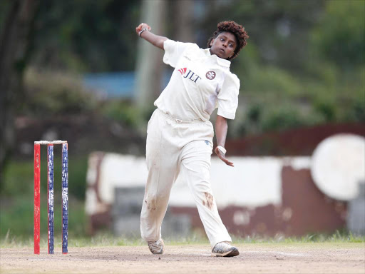 Daisy Wairimu of Athi Mambas bowls against Yala Whales during Cricket Kenya T20 Ladies Tournament match on November 21, 2014 at Ruaraka Sports Club in Nairobi. The national team to the annual Africa Junior Girls Cricket Championships to be held in Dar salaam from December 7 to 10t