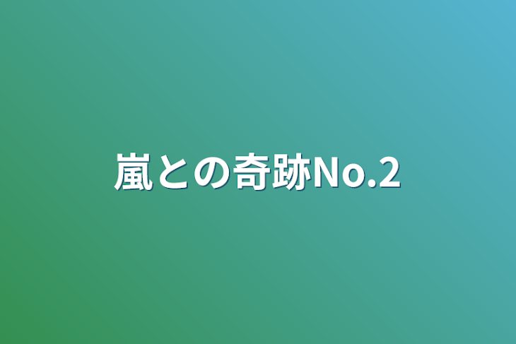 「嵐との奇跡No.2」のメインビジュアル