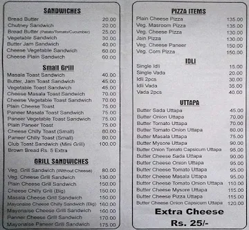 Saathi Fast Food menu 