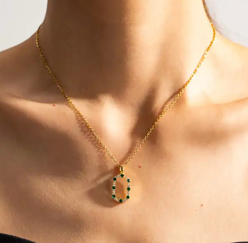 Title 7, Geometric Square Clover Necklace for Women Spec...