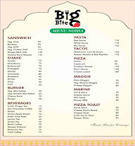 Parmar Big Bite Cafe menu 1