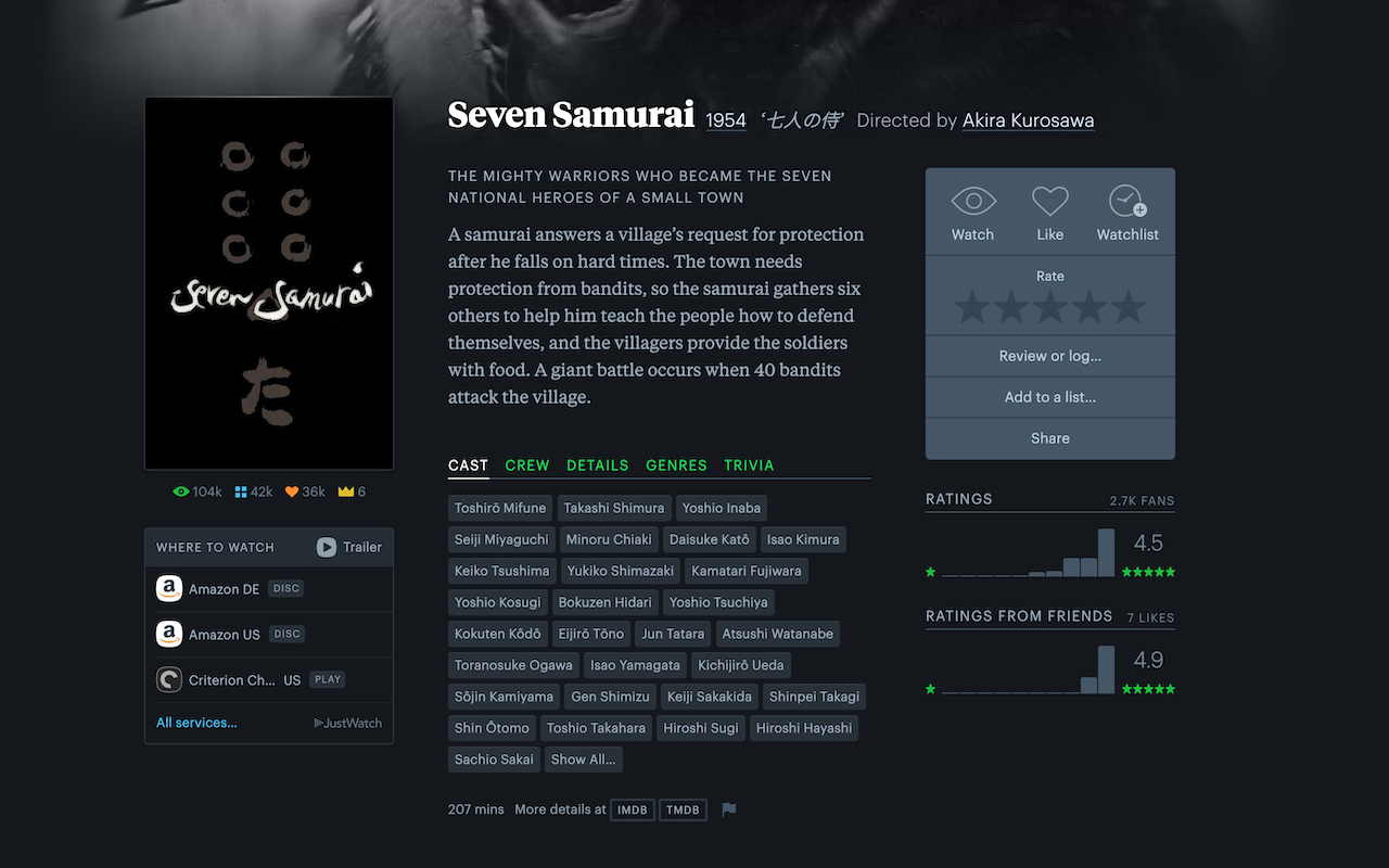 Friends Average for Letterboxd Preview image 1