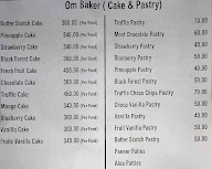 The Om Bakers menu 3