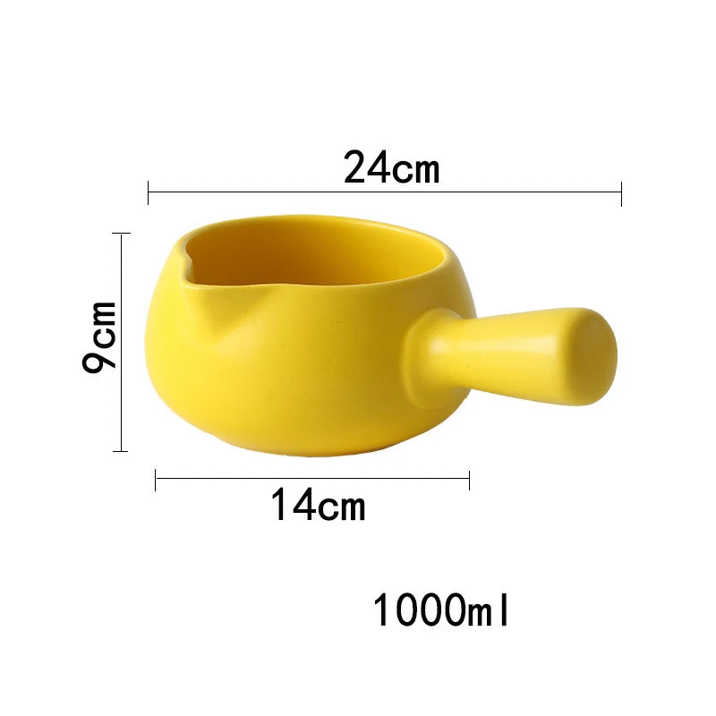 Japanse melkpot van keramiek, anti-aanbaklaag, voor huishoudelijk gebruik. Ideaal voor melk, sauzen en meer, gemakkelijk te reinigen en te koken.